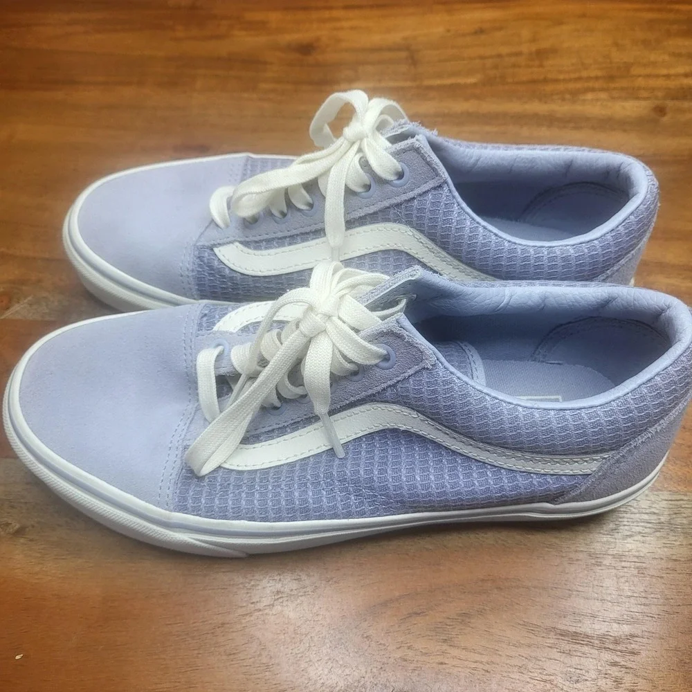 Vans‎ Shoes Mens Size 7 Purple Old Skool Mesh Suede Low Top Skate Womens 8.5